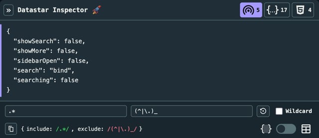 Current signals tab