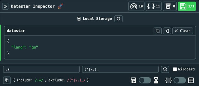 Persisted signals tab
